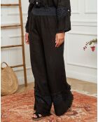 Pantalon 100% Lin Odel noir