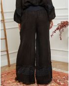 Pantalon 100% Lin Odel noir