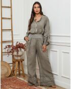 Pantalon 100% Lin Odel taupe