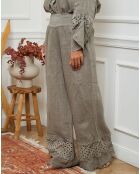 Pantalon 100% Lin Odel taupe