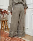 Pantalon 100% Lin Odel taupe