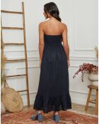 Robe 100% Lin Gretz bleu marine