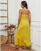 Robe 100% Lin Gretz jaune moutarde
