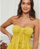 Robe 100% Lin Gretz jaune moutarde