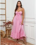 Robe 100% Lin Gretz rose bonbon