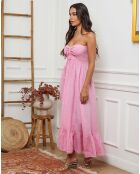 Robe 100% Lin Gretz rose bonbon
