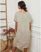 Robe 100% Lin Harvel taupe