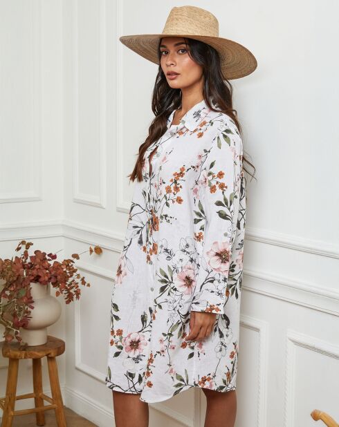 Robe en Lin mélangé Ivika blanche