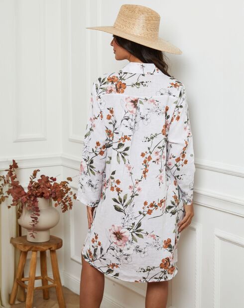 Robe en Lin mélangé Ivika blanche