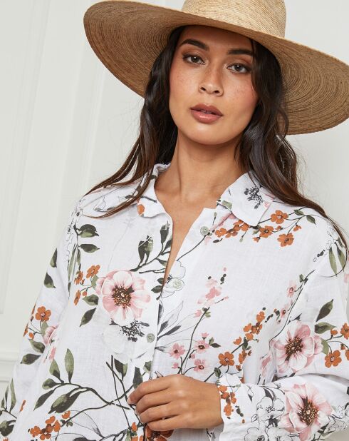 Robe en Lin mélangé Ivika blanche