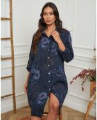 Robe en Lin mélangé Ivika bleu marine