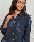 Robe en Lin mélangé Ivika bleu marine