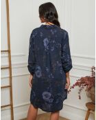 Robe en Lin mélangé Ivika bleu marine