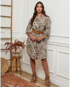 Robe en Lin mélangé Ivika taupe