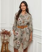 Robe en Lin mélangé Ivika taupe