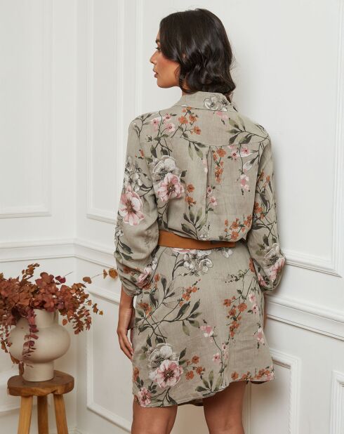 Robe en Lin mélangé Ivika taupe
