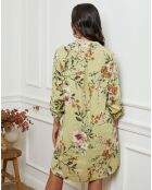Robe en Lin mélangé Ivika vert anis