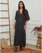 Robe 100% Lin Jacobi noire
