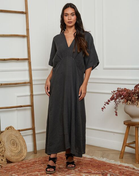 Robe 100% Lin Jacobi noire