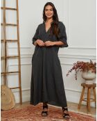 Robe 100% Lin Jacobi noire