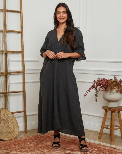 Robe 100% Lin Jacobi noire