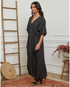 Robe 100% Lin Jacobi noire