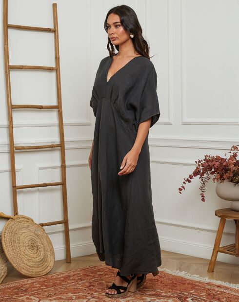 Robe 100% Lin Jacobi noire