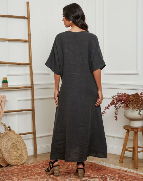 Robe 100% Lin Jacobi noire