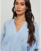 Robe 100% Lin Jacobi bleu ciel