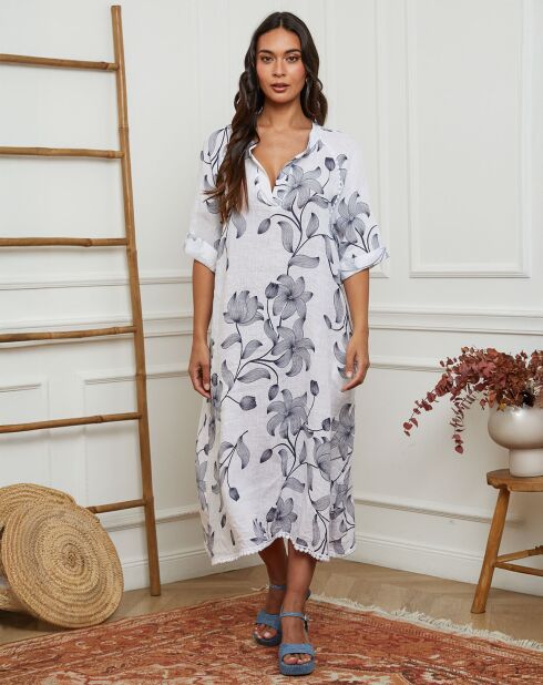 Robe 100% Lin Korry blanche