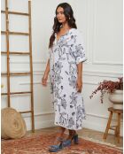 Robe 100% Lin Korry blanche