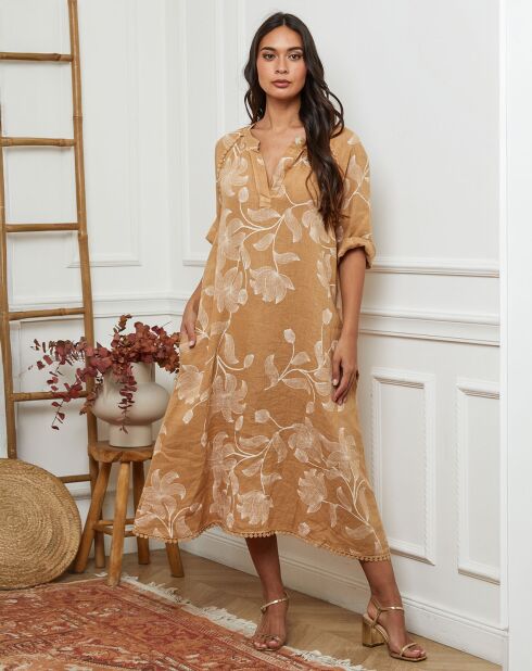 Robe 100% Lin Korry camel