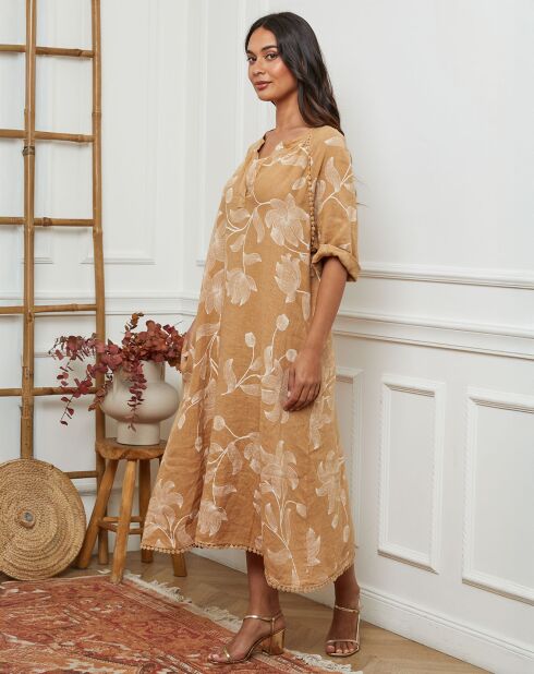 Robe 100% Lin Korry camel