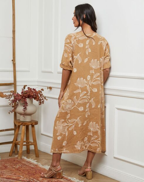Robe 100% Lin Korry camel