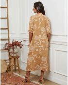 Robe 100% Lin Korry camel
