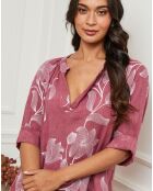 Robe 100% Lin Korry vieux rose