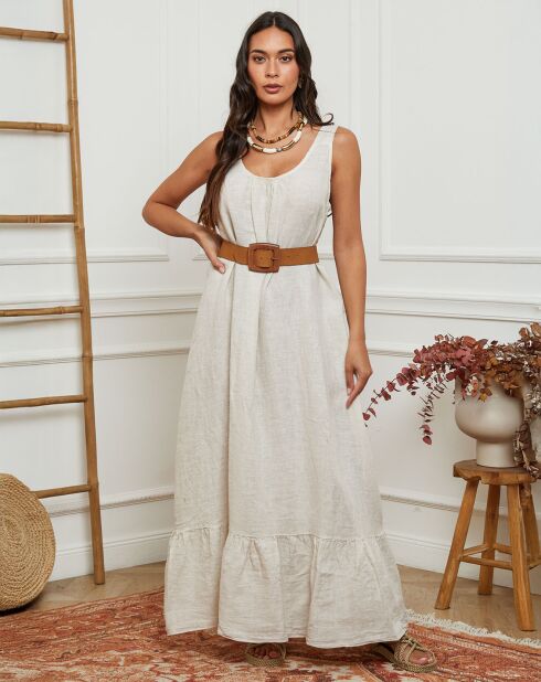 Robe 100% Lin Norgel beige