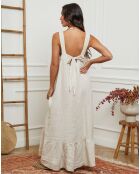 Robe 100% Lin Norgel beige