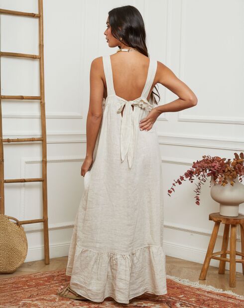 Robe 100% Lin Norgel beige