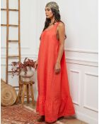 Robe 100% Lin Norgel corail