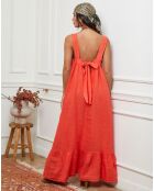 Robe 100% Lin Norgel corail