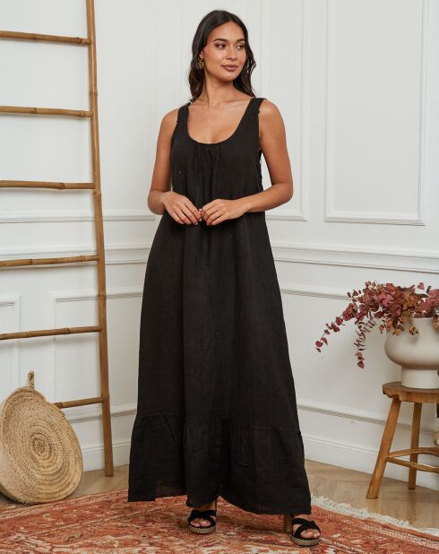 Robe 100% Lin Norgel noire