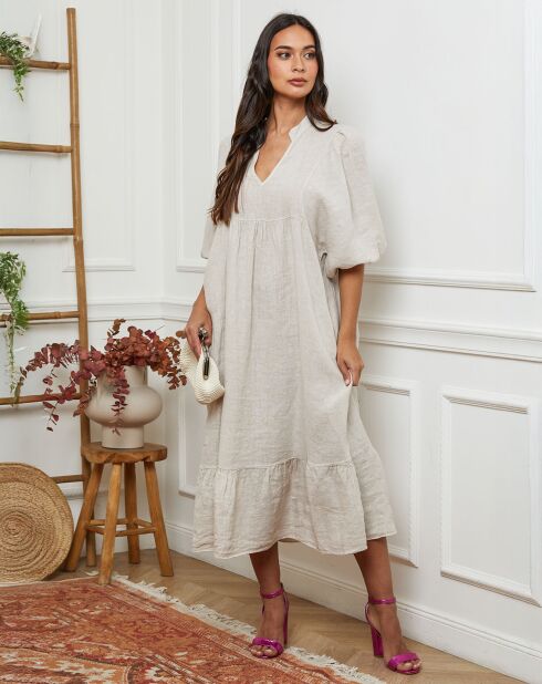 Robe 100% Lin Presty beige