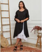 Robe 100% Lin Saxo noire