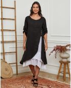 Robe 100% Lin Saxo noire