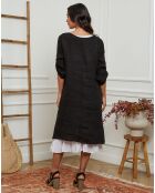 Robe 100% Lin Saxo noire