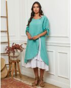 Robe 100% Lin Saxo vert d'eau
