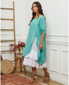 Robe 100% Lin Saxo vert d'eau