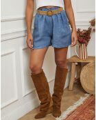 Short 100% Lin Jardel bleu indigo
