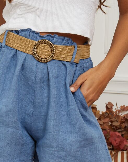 Short 100% Lin Jardel bleu indigo
